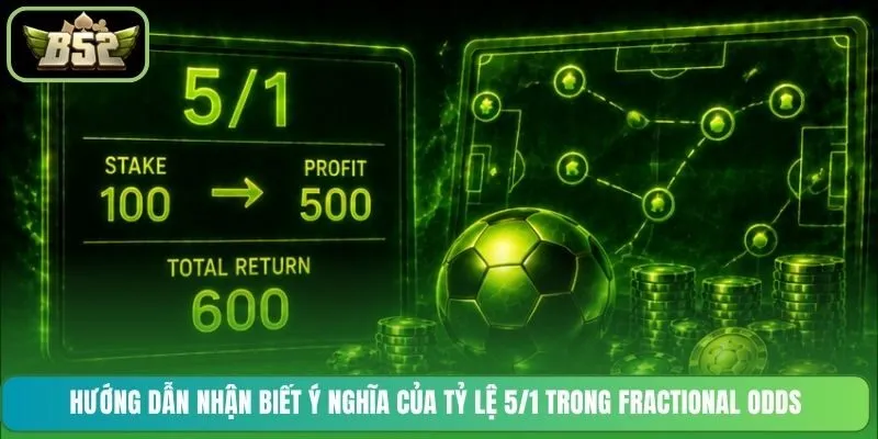 Hướng dẫn nhận biết ý nghĩa của tỷ lệ 5/1 trong Fractional Odds
